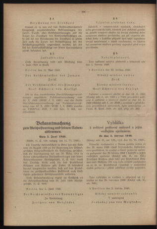 Verordnungsblatt des Reichsprotektors in Böhmen und Mähren: = Věstník nařízení Reichsprotektora in Böhmen und Mähren 19400720 Seite: 8