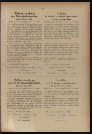 Verordnungsblatt des Reichsprotektors in Böhmen und Mähren: = Věstník nařízení Reichsprotektora in Böhmen und Mähren 19400720 Seite: 9