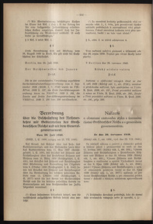 Verordnungsblatt des Reichsprotektors in Böhmen und Mähren: = Věstník nařízení Reichsprotektora in Böhmen und Mähren 19400806 Seite: 10