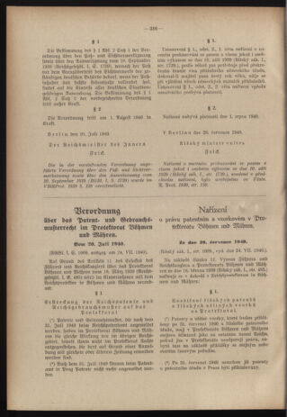 Verordnungsblatt des Reichsprotektors in Böhmen und Mähren: = Věstník nařízení Reichsprotektora in Böhmen und Mähren 19400806 Seite: 12