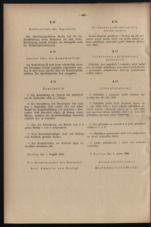 Verordnungsblatt des Reichsprotektors in Böhmen und Mähren: = Věstník nařízení Reichsprotektora in Böhmen und Mähren 19400921 Seite: 24