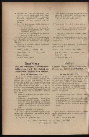 Verordnungsblatt des Reichsprotektors in Böhmen und Mähren: = Věstník nařízení Reichsprotektora in Böhmen und Mähren 19400930 Seite: 6