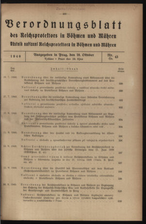 Verordnungsblatt des Reichsprotektors in Böhmen und Mähren: = Věstník nařízení Reichsprotektora in Böhmen und Mähren