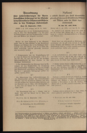 Verordnungsblatt des Reichsprotektors in Böhmen und Mähren: = Věstník nařízení Reichsprotektora in Böhmen und Mähren 19401025 Seite: 16