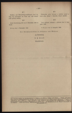 Verordnungsblatt des Reichsprotektors in Böhmen und Mähren: = Věstník nařízení Reichsprotektora in Böhmen und Mähren 19401104 Seite: 2