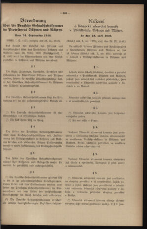 Verordnungsblatt des Reichsprotektors in Böhmen und Mähren: = Věstník nařízení Reichsprotektora in Böhmen und Mähren 19401122 Seite: 3