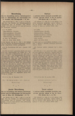 Verordnungsblatt des Reichsprotektors in Böhmen und Mähren: = Věstník nařízení Reichsprotektora in Böhmen und Mähren 19401230 Seite: 11