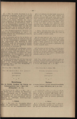 Verordnungsblatt des Reichsprotektors in Böhmen und Mähren: = Věstník nařízení Reichsprotektora in Böhmen und Mähren 19401230 Seite: 17