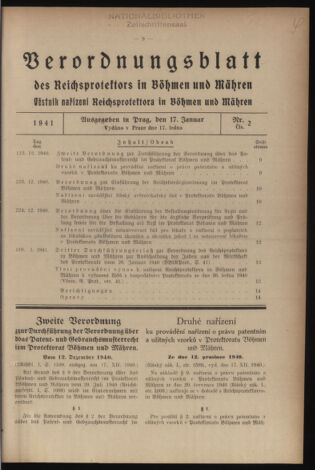 Verordnungsblatt des Reichsprotektors in Böhmen und Mähren: = Věstník nařízení Reichsprotektora in Böhmen und Mähren