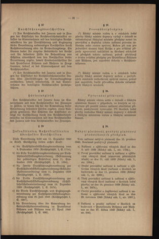 Verordnungsblatt des Reichsprotektors in Böhmen und Mähren: = Věstník nařízení Reichsprotektora in Böhmen und Mähren 19410124 Seite: 17