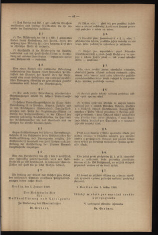 Verordnungsblatt des Reichsprotektors in Böhmen und Mähren: = Věstník nařízení Reichsprotektora in Böhmen und Mähren 19410204 Seite: 7