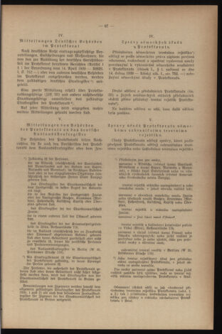 Verordnungsblatt des Reichsprotektors in Böhmen und Mähren: = Věstník nařízení Reichsprotektora in Böhmen und Mähren 19410222 Seite: 5