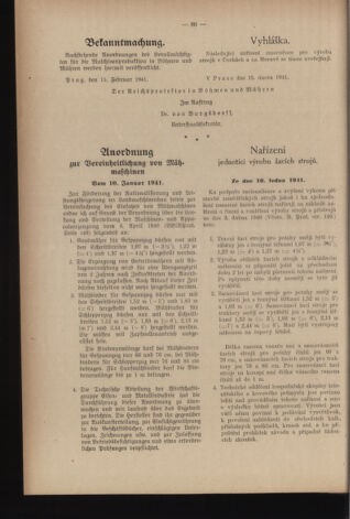 Verordnungsblatt des Reichsprotektors in Böhmen und Mähren: = Věstník nařízení Reichsprotektora in Böhmen und Mähren 19410301 Seite: 8