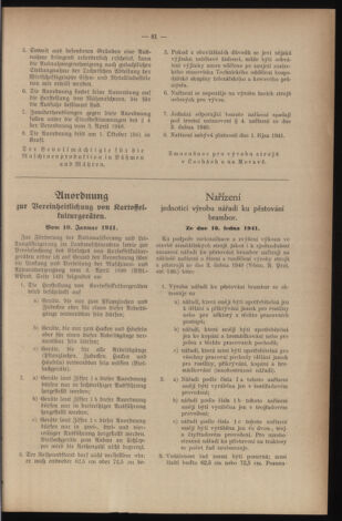 Verordnungsblatt des Reichsprotektors in Böhmen und Mähren: = Věstník nařízení Reichsprotektora in Böhmen und Mähren 19410301 Seite: 9