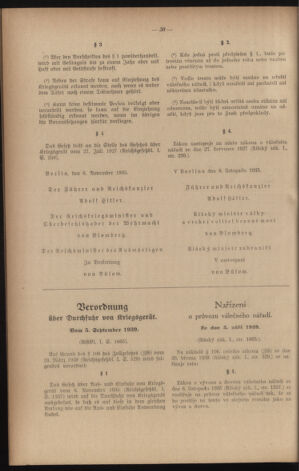 Verordnungsblatt des Reichsprotektors in Böhmen und Mähren: = Věstník nařízení Reichsprotektora in Böhmen und Mähren 19410314 Seite: 38