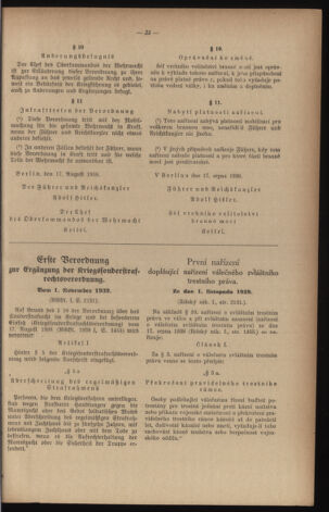 Verordnungsblatt des Reichsprotektors in Böhmen und Mähren: = Věstník nařízení Reichsprotektora in Böhmen und Mähren 19410314 Seite: 43