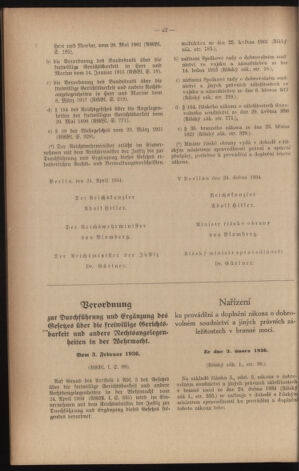 Verordnungsblatt des Reichsprotektors in Böhmen und Mähren: = Věstník nařízení Reichsprotektora in Böhmen und Mähren 19410314 Seite: 50