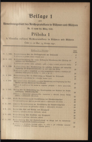 Verordnungsblatt des Reichsprotektors in Böhmen und Mähren: = Věstník nařízení Reichsprotektora in Böhmen und Mähren 19410314 Seite: 9