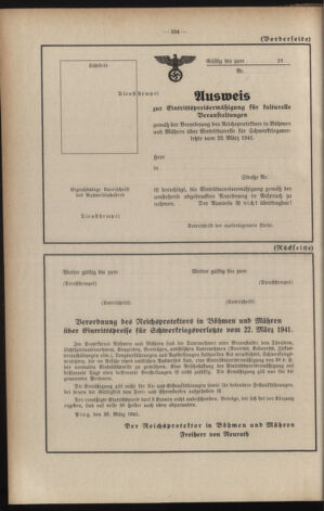 Verordnungsblatt des Reichsprotektors in Böhmen und Mähren: = Věstník nařízení Reichsprotektora in Böhmen und Mähren 19410329 Seite: 4