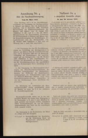 Verordnungsblatt des Reichsprotektors in Böhmen und Mähren: = Věstník nařízení Reichsprotektora in Böhmen und Mähren 19410418 Seite: 4