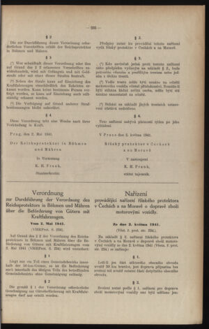 Verordnungsblatt des Reichsprotektors in Böhmen und Mähren: = Věstník nařízení Reichsprotektora in Böhmen und Mähren 19410510 Seite: 3