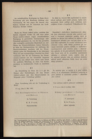 Verordnungsblatt des Reichsprotektors in Böhmen und Mähren: = Věstník nařízení Reichsprotektora in Böhmen und Mähren 19410513 Seite: 6