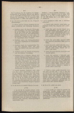 Verordnungsblatt des Reichsprotektors in Böhmen und Mähren: = Věstník nařízení Reichsprotektora in Böhmen und Mähren 19410614 Seite: 2