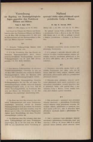 Verordnungsblatt des Reichsprotektors in Böhmen und Mähren: = Věstník nařízení Reichsprotektora in Böhmen und Mähren 19410618 Seite: 9