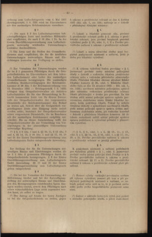 Verordnungsblatt des Reichsprotektors in Böhmen und Mähren: = Věstník nařízení Reichsprotektora in Böhmen und Mähren 19410718 Seite: 71