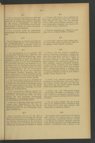 Verordnungsblatt des Reichsprotektors in Böhmen und Mähren: = Věstník nařízení Reichsprotektora in Böhmen und Mähren 19410718 Seite: 9