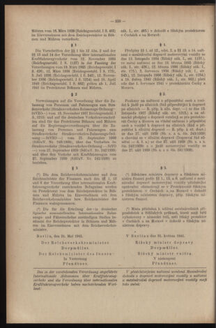 Verordnungsblatt des Reichsprotektors in Böhmen und Mähren: = Věstník nařízení Reichsprotektora in Böhmen und Mähren 19410722 Seite: 2