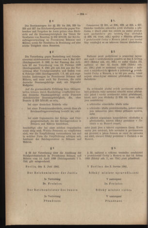 Verordnungsblatt des Reichsprotektors in Böhmen und Mähren: = Věstník nařízení Reichsprotektora in Böhmen und Mähren 19410725 Seite: 2