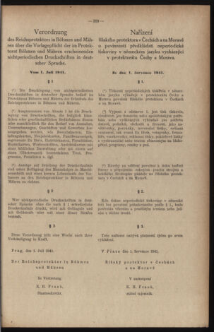 Verordnungsblatt des Reichsprotektors in Böhmen und Mähren: = Věstník nařízení Reichsprotektora in Böhmen und Mähren 19410725 Seite: 7