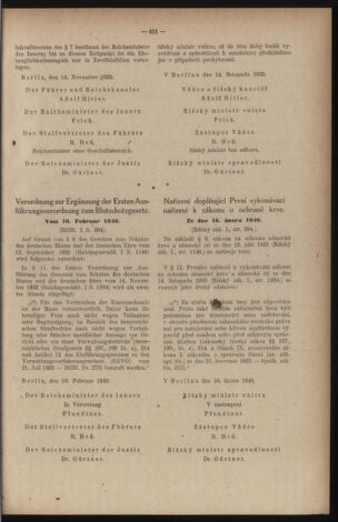 Verordnungsblatt des Reichsprotektors in Böhmen und Mähren: = Věstník nařízení Reichsprotektora in Böhmen und Mähren 19410731 Seite: 11