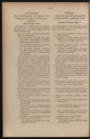 Verordnungsblatt des Reichsprotektors in Böhmen und Mähren: = Věstník nařízení Reichsprotektora in Böhmen und Mähren 19410731 Seite: 2