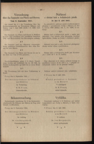 Verordnungsblatt des Reichsprotektors in Böhmen und Mähren: = Věstník nařízení Reichsprotektora in Böhmen und Mähren 19410911 Seite: 15