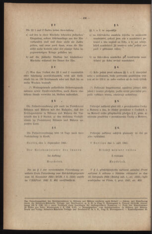 Verordnungsblatt des Reichsprotektors in Böhmen und Mähren: = Věstník nařízení Reichsprotektora in Böhmen und Mähren 19410912 Seite: 2