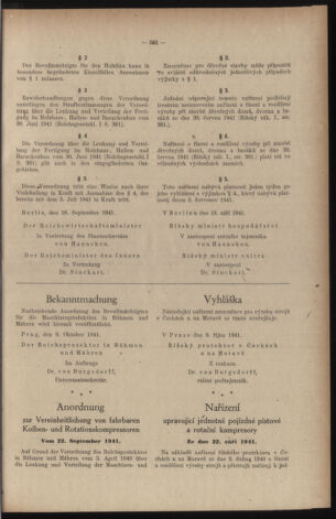 Verordnungsblatt des Reichsprotektors in Böhmen und Mähren: = Věstník nařízení Reichsprotektora in Böhmen und Mähren 19411018 Seite: 5