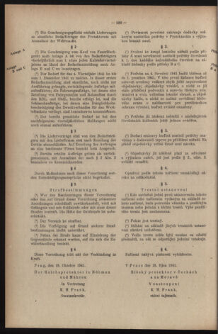 Verordnungsblatt des Reichsprotektors in Böhmen und Mähren: = Věstník nařízení Reichsprotektora in Böhmen und Mähren 19411027 Seite: 10