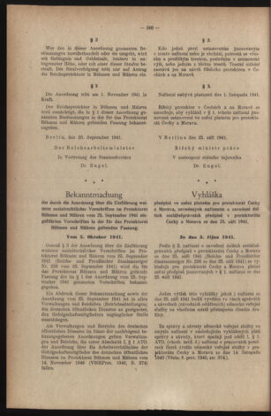 Verordnungsblatt des Reichsprotektors in Böhmen und Mähren: = Věstník nařízení Reichsprotektora in Böhmen und Mähren 19411027 Seite: 4