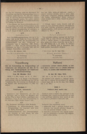 Verordnungsblatt des Reichsprotektors in Böhmen und Mähren: = Věstník nařízení Reichsprotektora in Böhmen und Mähren 19411105 Seite: 11