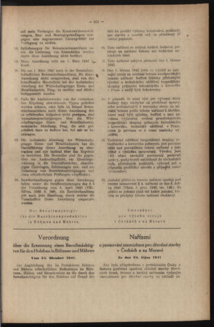 Verordnungsblatt des Reichsprotektors in Böhmen und Mähren: = Věstník nařízení Reichsprotektora in Böhmen und Mähren 19411108 Seite: 9