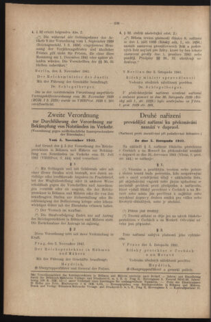 Verordnungsblatt des Reichsprotektors in Böhmen und Mähren: = Věstník nařízení Reichsprotektora in Böhmen und Mähren 19411120 Seite: 2