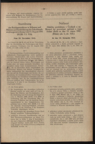 Verordnungsblatt des Reichsprotektors in Böhmen und Mähren: = Věstník nařízení Reichsprotektora in Böhmen und Mähren 19411127 Seite: 9