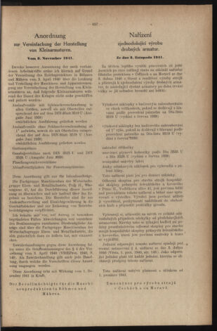 Verordnungsblatt des Reichsprotektors in Böhmen und Mähren: = Věstník nařízení Reichsprotektora in Böhmen und Mähren 19411209 Seite: 3