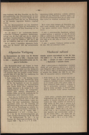 Verordnungsblatt des Reichsprotektors in Böhmen und Mähren: = Věstník nařízení Reichsprotektora in Böhmen und Mähren 19411209 Seite: 5