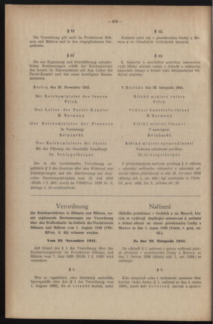 Verordnungsblatt des Reichsprotektors in Böhmen und Mähren: = Věstník nařízení Reichsprotektora in Böhmen und Mähren 19411213 Seite: 6