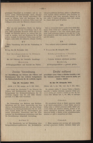 Verordnungsblatt des Reichsprotektors in Böhmen und Mähren: = Věstník nařízení Reichsprotektora in Böhmen und Mähren 19411213 Seite: 7