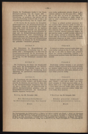 Verordnungsblatt des Reichsprotektors in Böhmen und Mähren: = Věstník nařízení Reichsprotektora in Böhmen und Mähren 19411213 Seite: 8