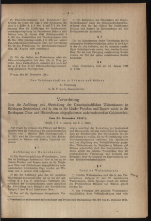 Verordnungsblatt des Reichsprotektors in Böhmen und Mähren: = Věstník nařízení Reichsprotektora in Böhmen und Mähren 19420110 Seite: 3